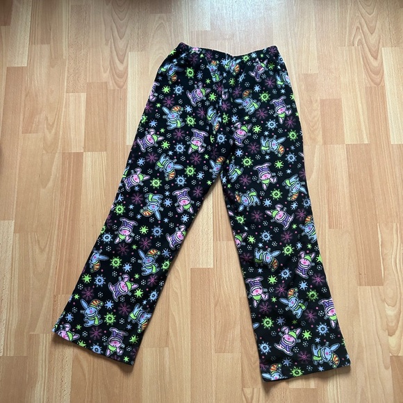 Happy Bunny Jim Benson fleece pj bottoms - Picture 6 of 8
